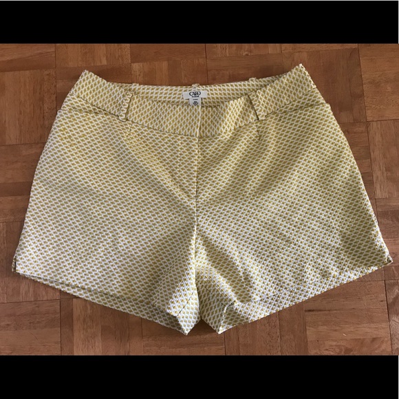 Cato Pants - CATO Golden Yellow/White Shorts